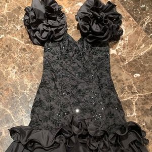 Black Sequin Cocktail Dress